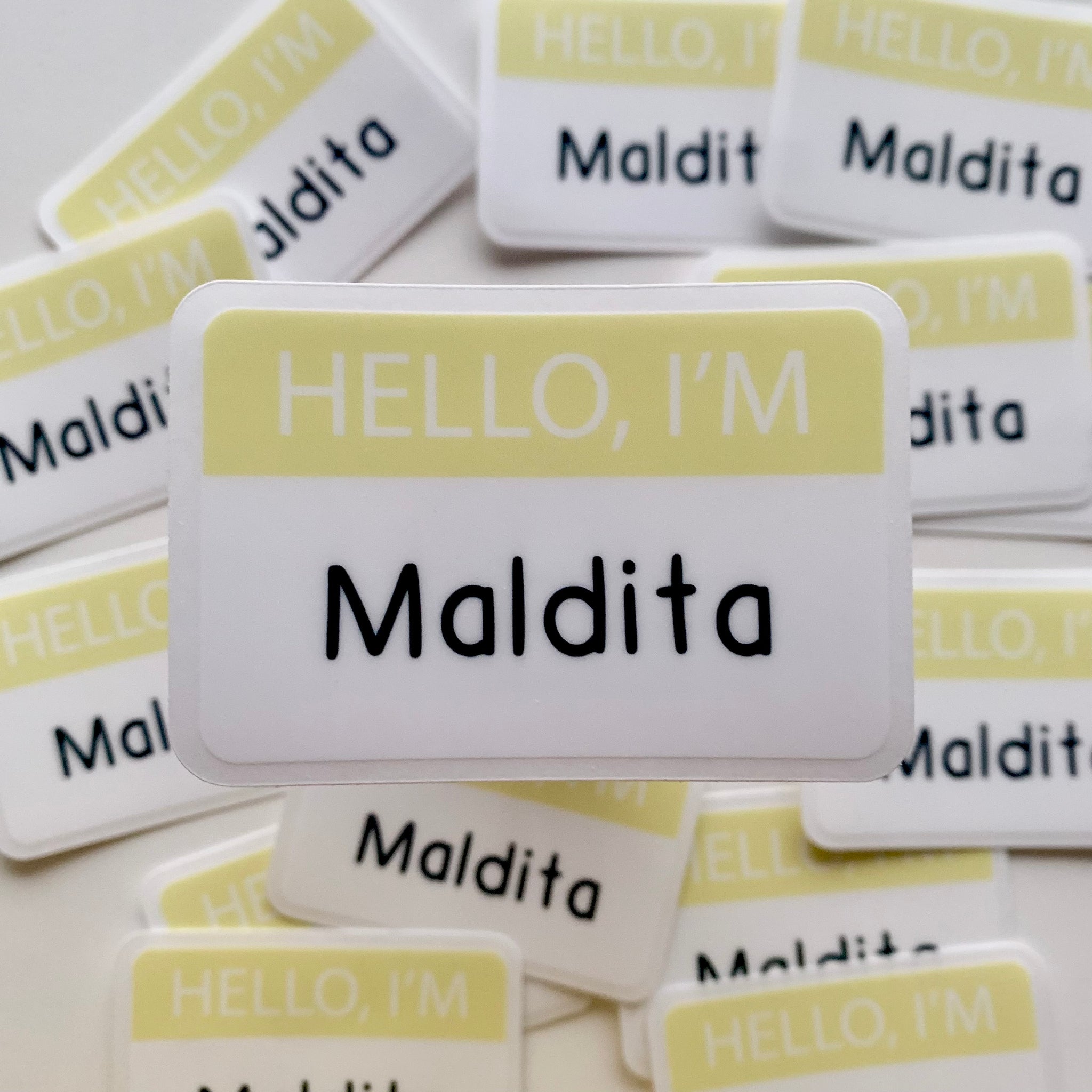 Hello I'm... Name Tag Clear Stickers – AMW the studio