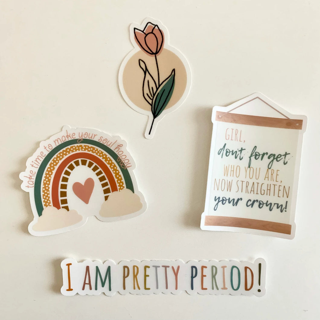 The Self Love Clear Vinyl Sticker Pack
