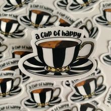 Load image into Gallery viewer, A Cup of Happy Clear Sticker
