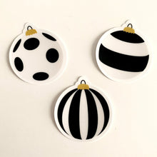 Load image into Gallery viewer, Black &amp; White Christmas Tree Ornaments Clear Sticker
