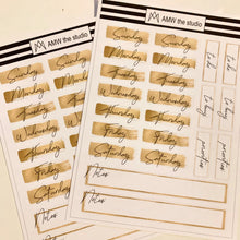 Load image into Gallery viewer, Planner Weekly Paper Sticker Sheet
