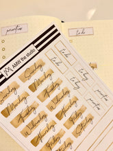 Load image into Gallery viewer, Planner Weekly Paper Sticker Sheet

