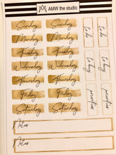 Load image into Gallery viewer, Planner Weekly Paper Sticker Sheet

