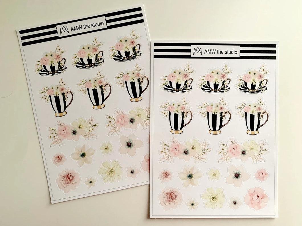Afternoon Tea Planner Paper Sticker Sheet