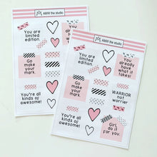 Load image into Gallery viewer, Pink Notes Paper Sticker Sheet
