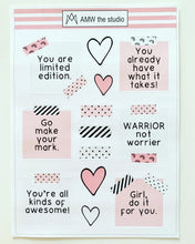 Load image into Gallery viewer, Pink Notes Paper Sticker Sheet
