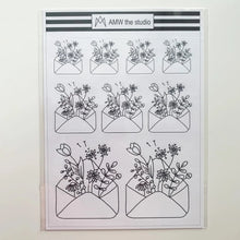 Load image into Gallery viewer, Blooming Mail Paper Sticker Sheet
