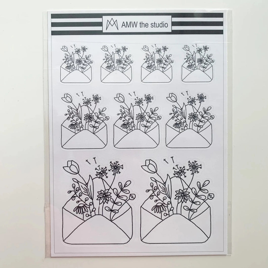 Blooming Mail Paper Sticker Sheet